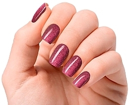 Gel Nail Sticker Set - New Premium Glam Ruby Claret Glitter — photo N3