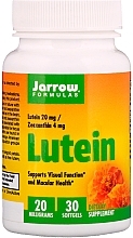 Dietary Supplement "Lutein 20mg" - Jarrow Formulas Lutein 20mg — photo N1