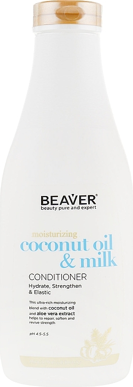 Smoothing Coconut Oil Conditioner for Dry & Unruly Hair - Beaver Professional Moisturizing Coconut Oil & Milk Conditioner — photo N5