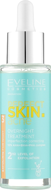 Anti-Imperfection Night Treatment '2nd Exfoliation Degree' - Eveline Cosmetics Perfect Skin.Acne Exfoliate For Night — photo N1