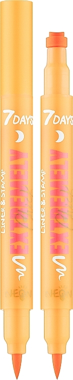 Face & Body Glow Liner-Stamp - 7 Days Extremely Chick UVglow Neon Liner & Stamp — photo N1