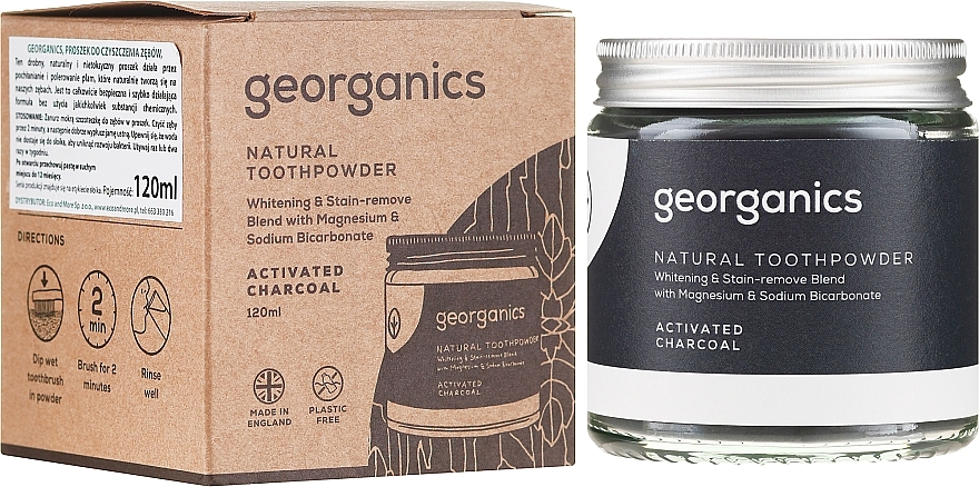 Natural Toothpowder - Georganics Activated Charcoal Natural Toothpowder — photo N4