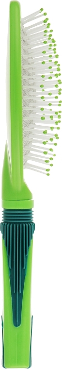 Oval Massage Hair Brush, light green - Laskovaya — photo N3