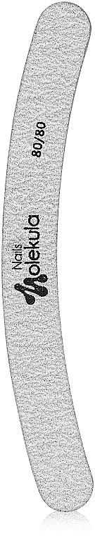 Banana Nail File, grey, 80/80 - Nails Molekula — photo N1