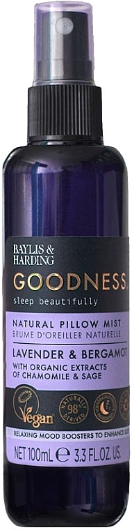 Pillow Mist - Baylis & Harding Goodness Sleep Pillow Mist Lavender&Bergamot — photo N1