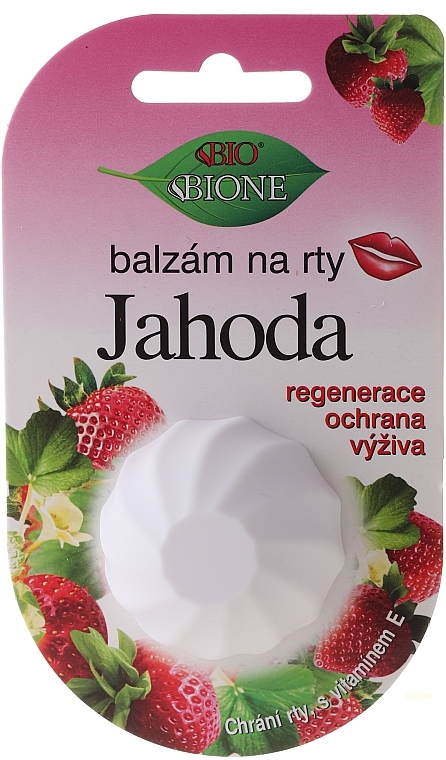 Lip Balm "Strawberry" - Bione Cosmetics Vitamin E Lip Balm — photo N1