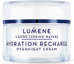 Fragrances, Perfumes, Cosmetics Moisturizing and Restoring Night Cream - Lumene Lahde Hydration Recharge Overnight Cream
