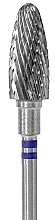 Left-Handed Nail Drill Bit 'Corn', blue, diameter 6 mm, working part 14 mm - Staleks Pro — photo N1