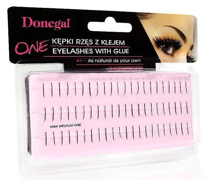 Individual Lashes, 4464 - Donegal Eye Lashes With Glue Medium One — photo N1