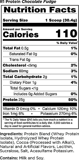 Chocolate Whey Protein - Rule One R1 Protein Chocolate Fudge — photo N3