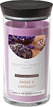 Fragrances, Perfumes, Cosmetics Scented Candle in Glass Jar - The Country Candle Company Town & Country Amber & Lavender Candle