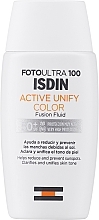 Fragrances, Perfumes, Cosmetics Toning Facial Fluid - Isdin Foto Ultra 100 Active Unify SPF 50+