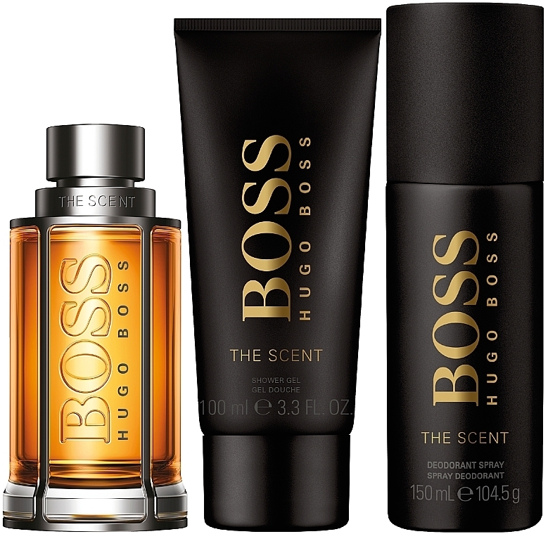 BOSS The Scent - Set (edt/100ml + sh/gel/100ml + deo/spray/150ml) — photo N2