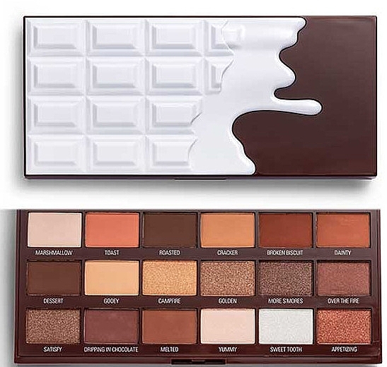 Eyeshadow Palette - I Heart Revolution Chocolate Eyeshadow Palette Chocolate Smores — photo N1