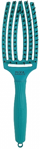 Curved Vented Brush with Combined Bristles - Olivia Garden Fingerbrush Tropical Ocean — photo N1