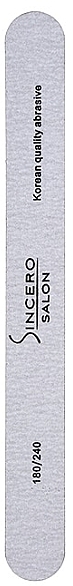 Straight Nail File, zebra 100/240 - Sincero Salon Nail File Straight Speedy Zebra — photo N1