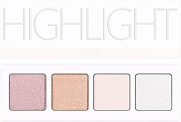 Fragrances, Perfumes, Cosmetics Highlighter Palette - Docolor 4 Colors Highlight Palette White