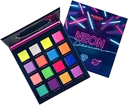 Neon Eyeshadow Palette, 16 shades - Parisa Cosmetics Neon Demon Eyeshadow Palette — photo N4