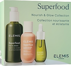 Fragrances, Perfumes, Cosmetics Set 'Superfood Trio Nourishment and Radiance' - Elemis Superfood Nourish & Glow Collection (gel/200ml +cr/60ml + oil/15ml)