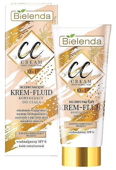 Body CC Cream-Fluid - Bielenda Magic CC 10in1 Body Correction Cream Waterproof Tanning Effect SPF6 — photo N1