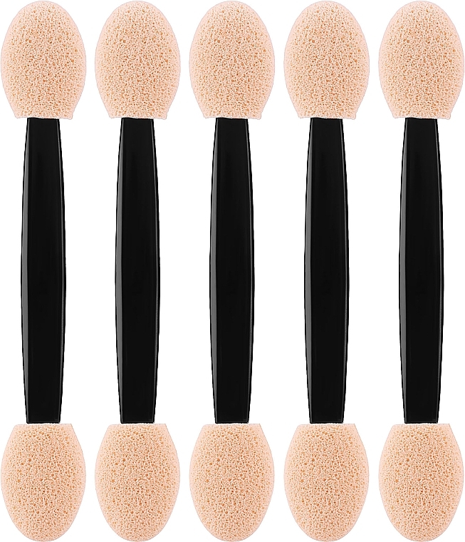 Eyeshadow Applicator Set 51849, black, 5 pcs - Deni Carte — photo N1