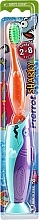 Fragrances, Perfumes, Cosmetics Kids Toothbrush 'Shark', orange, turquoise-purple - Pierrot Kids Sharky Soft