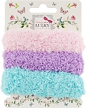 Fluffy Hair Ties, 3 pcs, multicolor - Lukky Fashion — photo N1