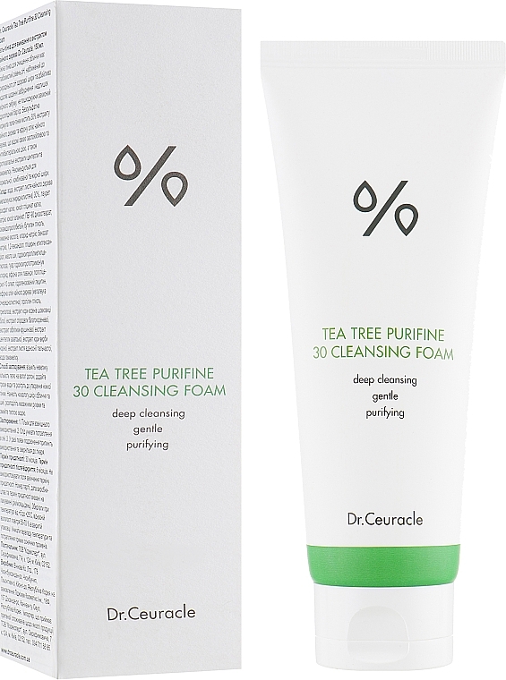 Face Cleansing Gel Foam with Tea Tree Extract - Dr.Ceuracle Tea Tree Purifine 30 Cleansing Foam — photo N1