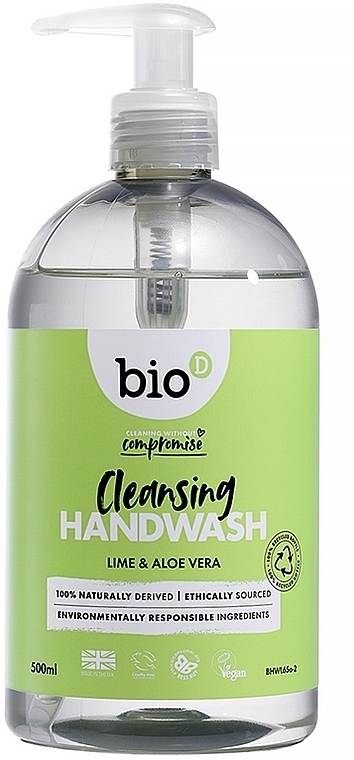 Liquid Lime & Aloe Vera Soap - Bio-D Lime & Aloe Vera Sanitising Hand Wash — photo N1