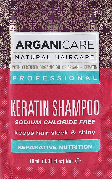 GIFT! Keratin Shampoo for All Hair Types - ArganiCare Shampoo for All Hair Types (sample) — photo N1