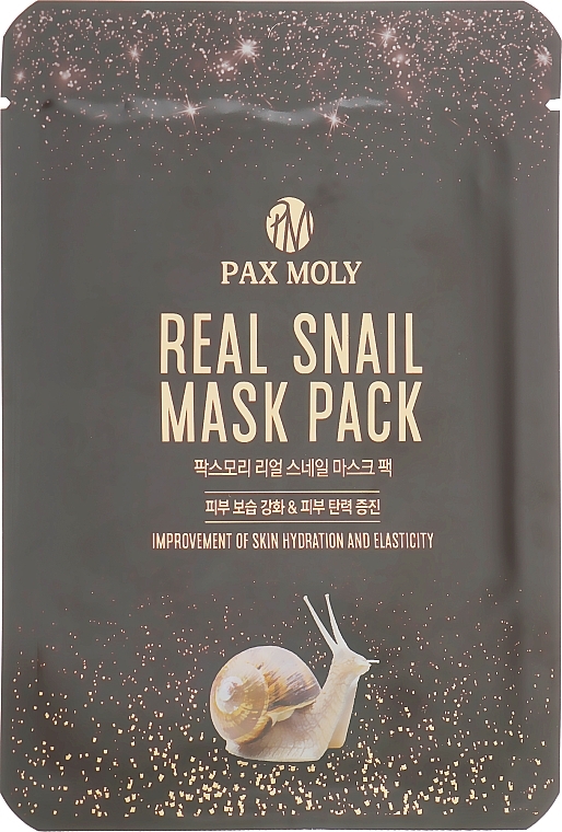 Snail Mucin Sheet Mask - Pax Moly Real Snail Mask Pack — photo N1