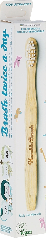 Kids Bamboo Toothbrush, ultra-soft, white - The Humble Co. — photo N1