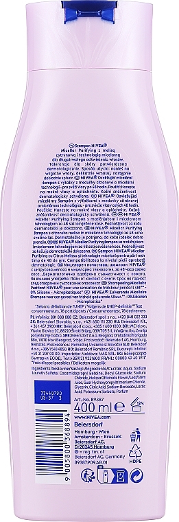 Micellar Shampoo - Nivea Micellar Purifying — photo N2