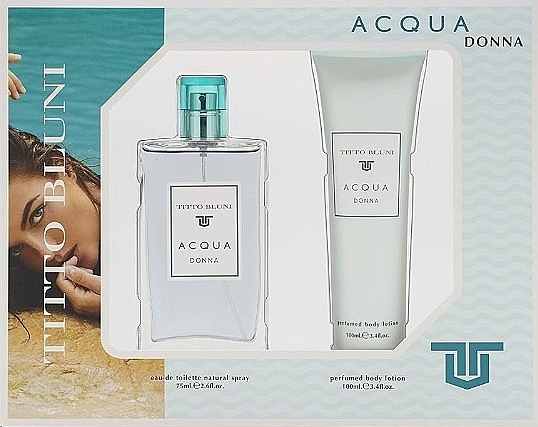 Titto Bluni Acqua Donna - Set (edt/75ml + b/lot/100ml) — photo N1