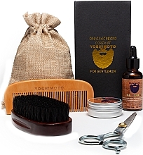 Fragrances, Perfumes, Cosmetics Set - Yoshimoto Gentleman's Code ST058 (comb + scissors + wax/30g + oil/30ml/ + comb + bag)