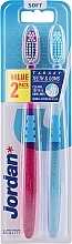 Toothbrush Soft, purple+blue - Jordan Target Teeth Toothbrush  — photo N10