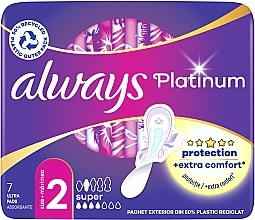 Sanitary Pads, 7pcs - Always Platinum Ultra Super Plus — photo N1