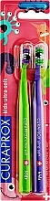 Kids Ultra Soft Toothbrush "Little Bacteria", purple and green - Curaprox — photo N1