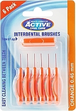 Interdental Brush, 0,45 mm, orange - Beauty Formulas Active Oral Care Interdental Brushes — photo N1