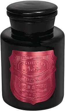 Scented Candle in a Jar - Paddywax Apothecary Noir Candle Linen & Orris — photo N1