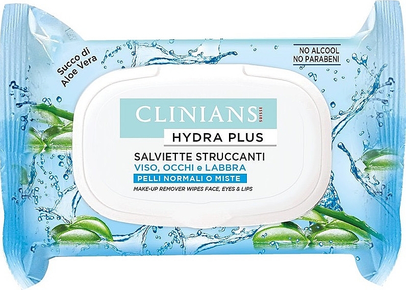 Facial Cleansing Wipes with Minerals & White Tea - Clinians Hydra Plus Facial Cleansing Wipes With Minerals Ant White Tea Basic System — photo N1