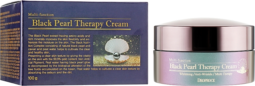 Anti-Aging Black Pearl Face Cream - Deoproce Black Pearl Therapy Cream — photo N1