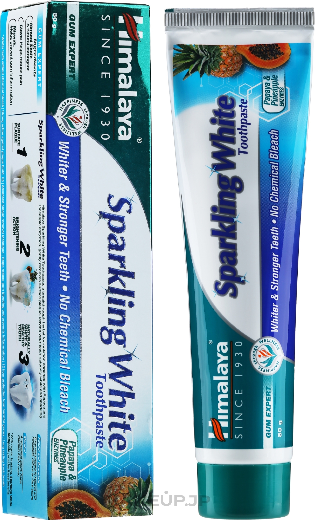 Toothpaste "Whitening" - Himalaya Herbals Gum Expert Sparkly White — photo 80 g