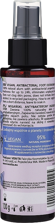 Foot Deodorant - Venita Bio Natural Care Deo — photo N2
