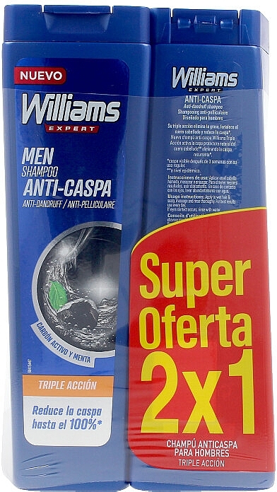 Set - Williams Men Anti-Dandruff Shampoo Triple Action (shmp/2 x 250ml) — photo N5