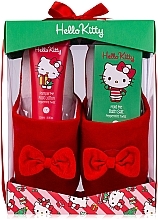 Fragrances, Perfumes, Cosmetics Nail Care Set - Accentra Hello Kitty Happy Christmas (f/lot/100ml + f/salt/100g + slippers)