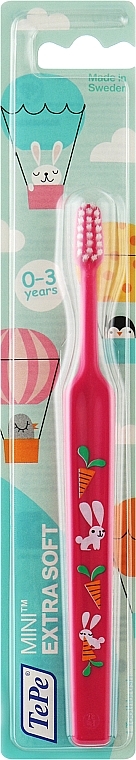 Kids Toothbrush, pink & rabbit - TePe Mini Extra Soft — photo N6