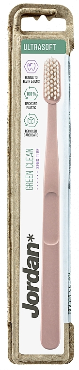 Toothbrush, ultra soft, beige - Jordan Green Clean Ultrasoft — photo N1