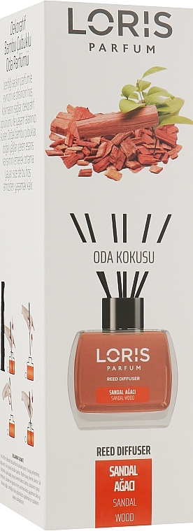 Reed Diffuser "Sandalwood" - Loris Parfum Reed Diffuser Sandal Agaci Sandalwood — photo N2