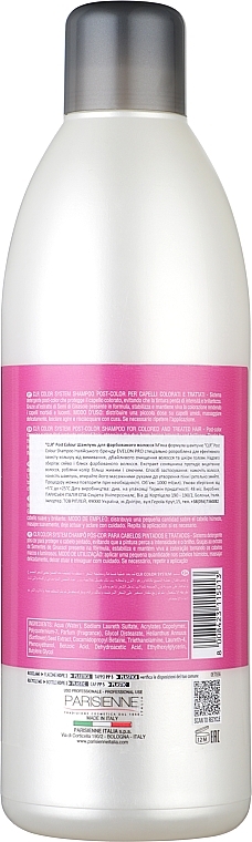 Colored Hair Shampoo - Parisienne Evelon Pro Color System Post Color Shampoo — photo N2